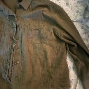 Distressed Green Forever 21 Top